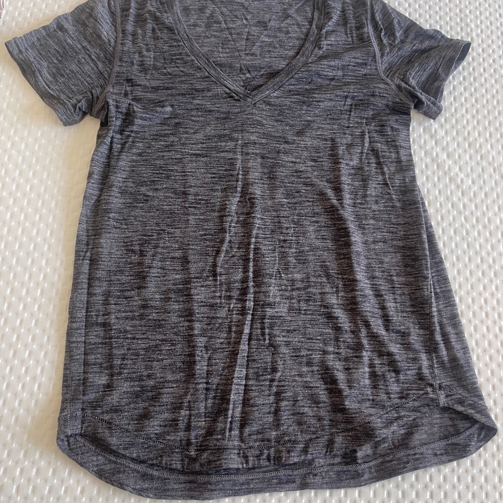 lululemon Swiftly Tech Short Sleeve V-Neck Heathered Gray